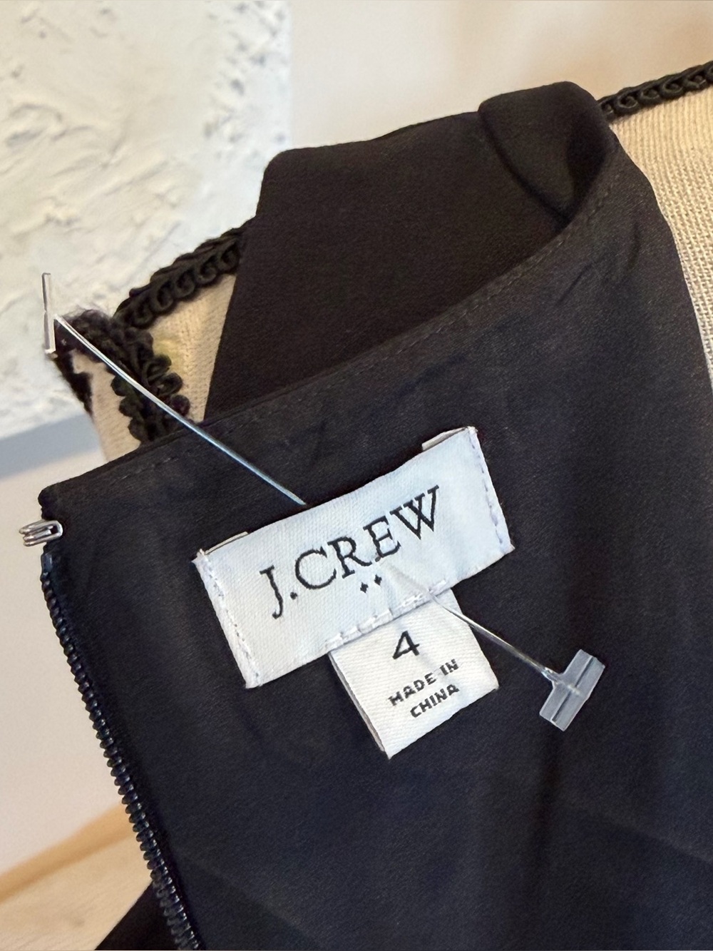 J. Crew Sheath Suiting Dress Four-Season Sleeveless Stretch Black Sz 4 NWOT - Picture 8 of 12